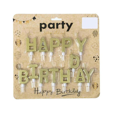 HBD Alphabet Party Candle - Golden The Stationers